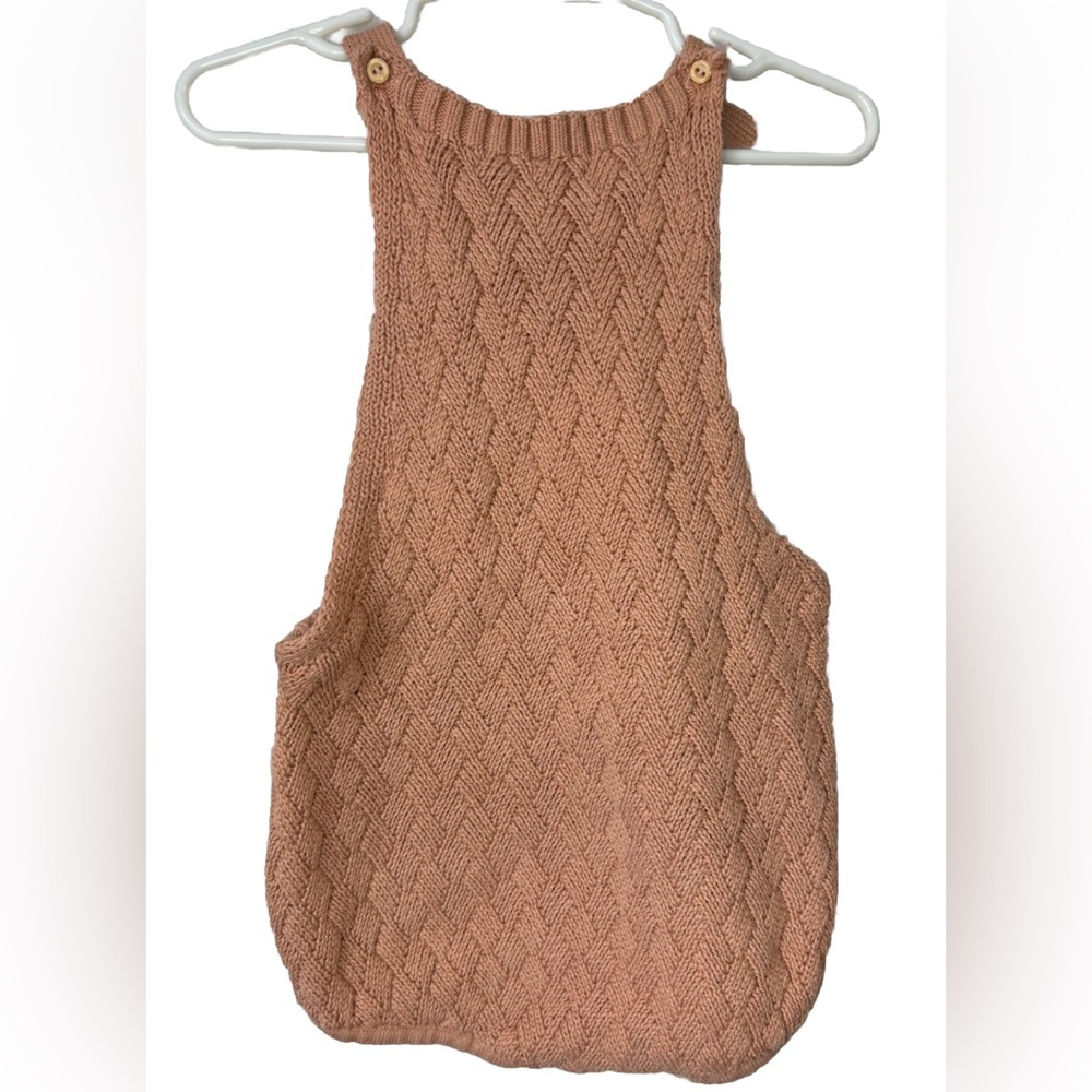 H&M unisex knit overall shorts cotton adjustable 18m